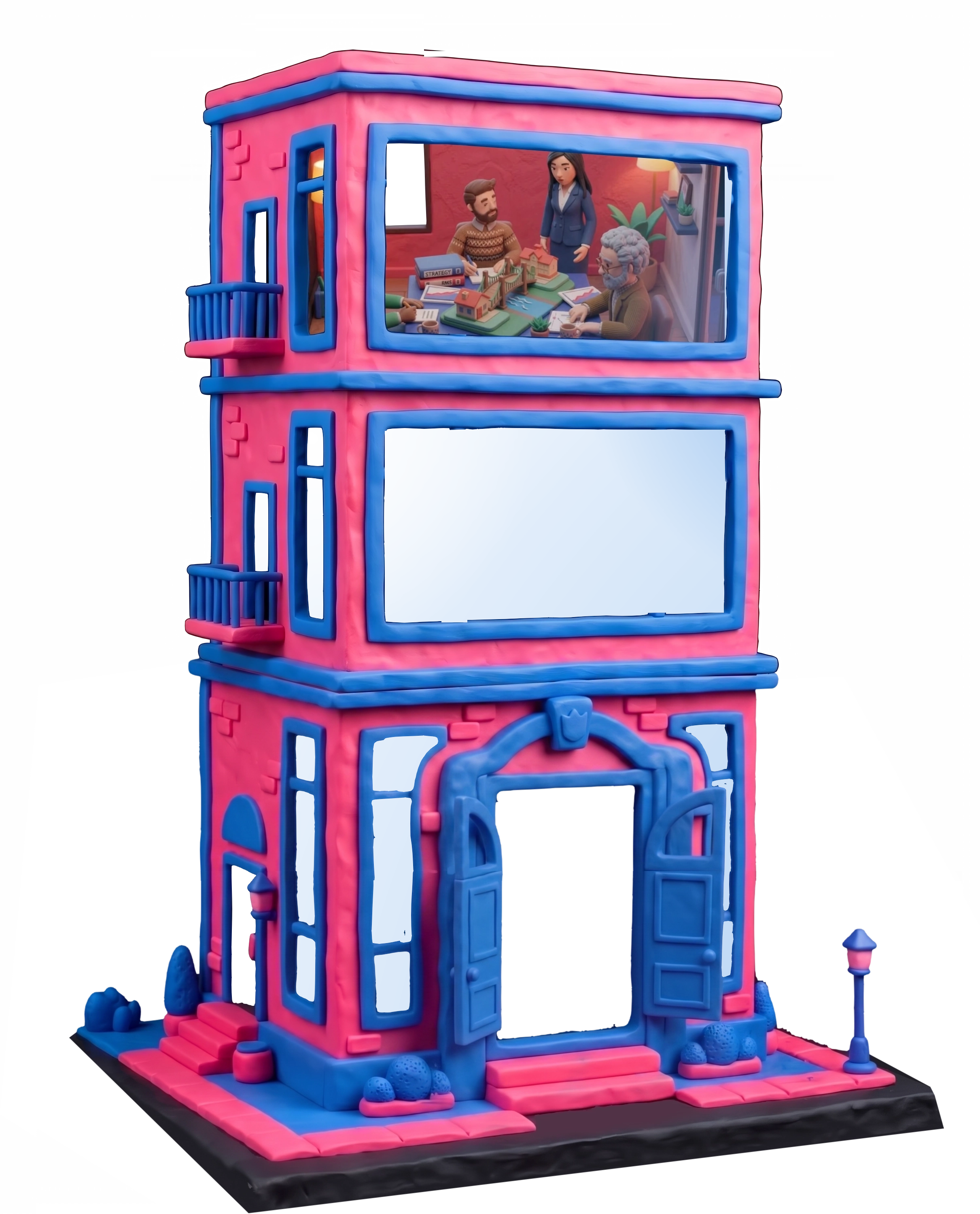 CONTRASTIC 3D Clay Building Master Render